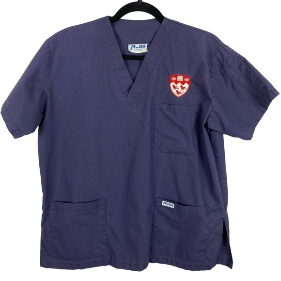 Mobb Medical Scrub Top Medium Navy Blue - Picture 1 of 10